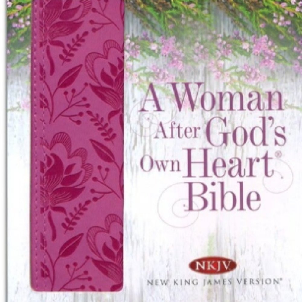 A Woman After God's Own Heart Bible, NKJV Deep Rose Soft leather-look - NWT